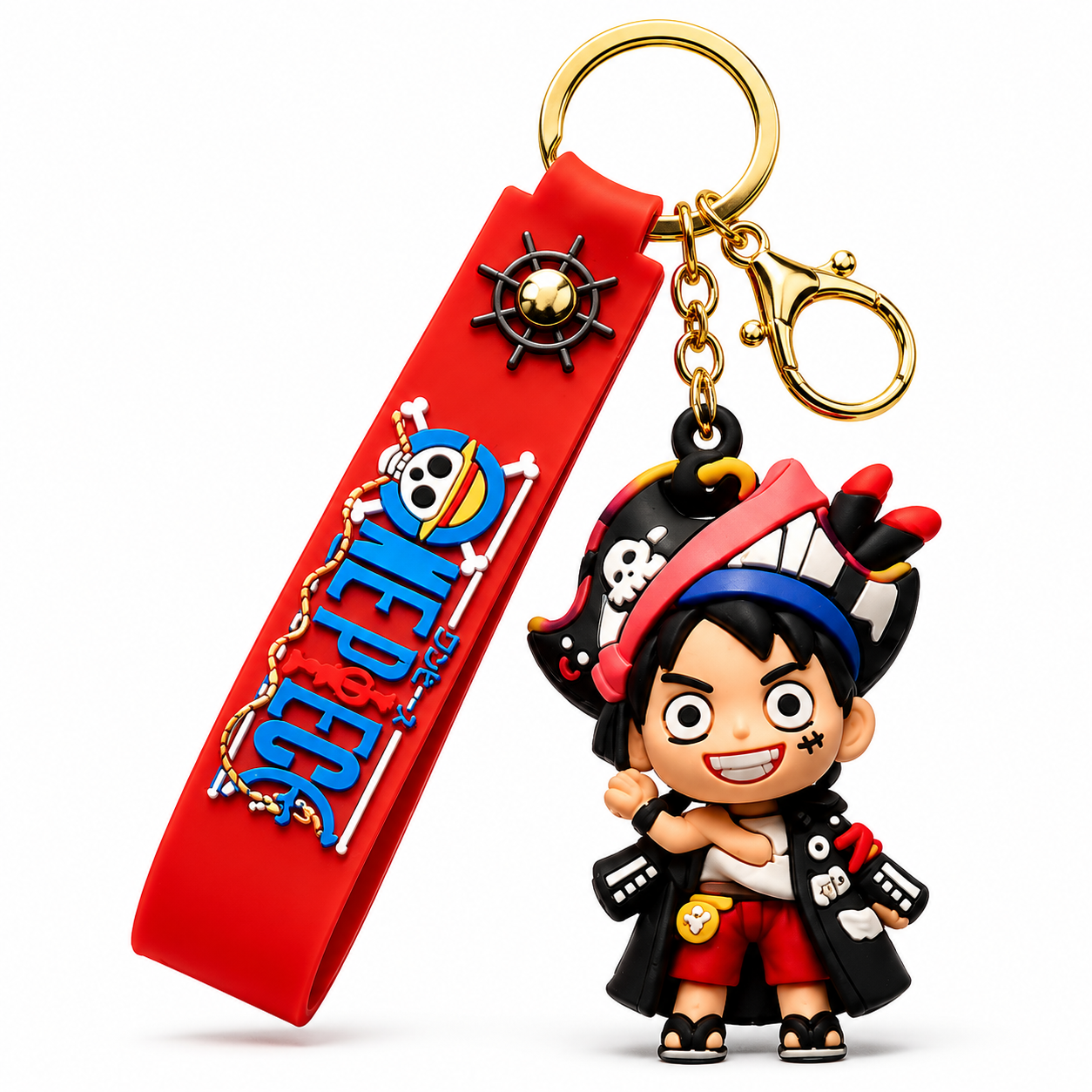 Luffy Pirate Anime Keychain – Soft PVC Figure with Silicone Strap | WayBeyond